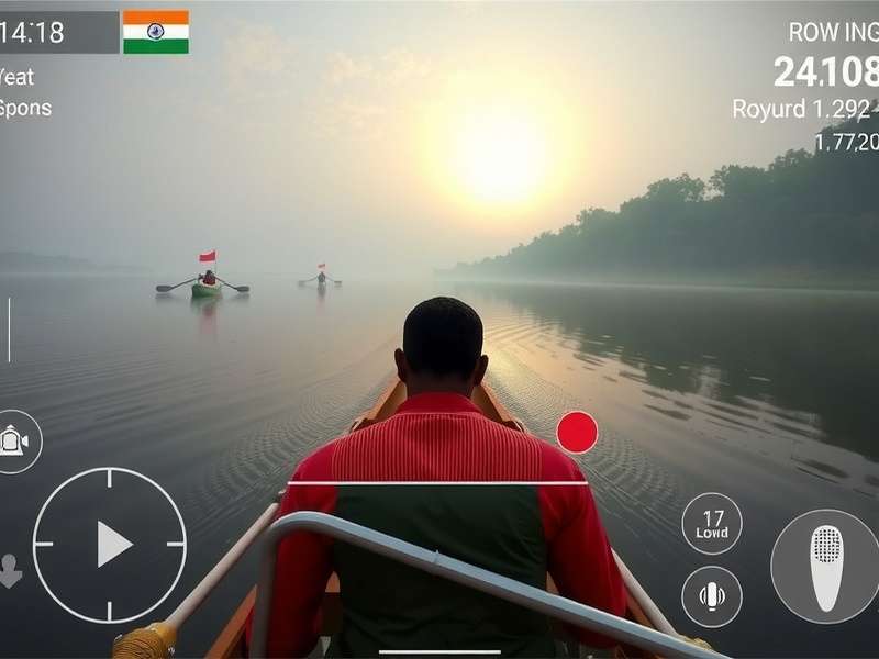 Rowing Master control interface and gameplay mechanics